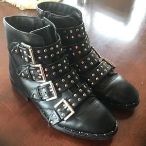 Studded Moto Booties